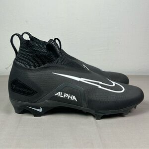 Nike Alpha Menace Elite 3 Black White Football Cleats CT6648-010 Mens Size 12
